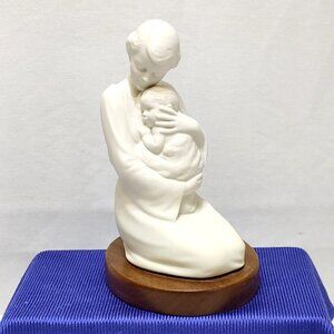 Hansen 1983 Cherished Moment Porcelain Figurine On Wood Florence Hansen Classics